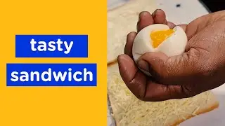 Half boiled egg sandwich😋 Tasty Sandwich