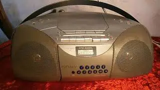 Обзор бумбокс SONY CFD 5200l CD RADIO CASSETTE Boombox Review