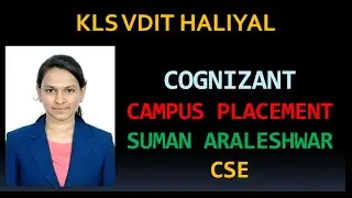 COGNIZANT Campus Placement /SUMAN ARALESHWAR KLS VDIT Haliyal Computer Science Engineering IT Jobs
