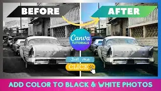Canva Tutorial - Add Color To Black & White Photos 