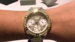 GUESS Crystals Two Tone Stainless Steel Bracelet W1156L5 - E-oro.gr