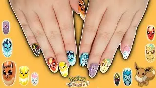 Pokémon Eevee Evolution Nail Art Tutorial - Let's go, Eevee!