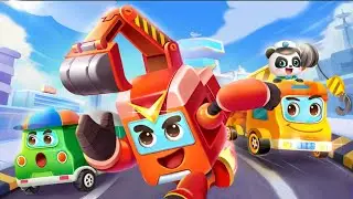Little Panda's Super Truck Team - Learn How To Build a New Villa For Kiki & Miumiu - Babybus Games