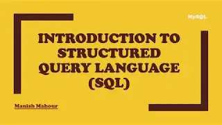 Web Programming - MySQL - Basic Introduction