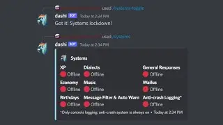 Working on my Discord bot's systems toggle abilities (Part 2)