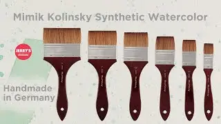 Mimik Kolinsky Synthetic Watercolor Mottlers are handmade in Germany by master brush makers!