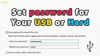 Set password for USB or Hard drive