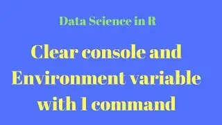 data science tutorial in r; Clear console and environment variables at with just one command in r