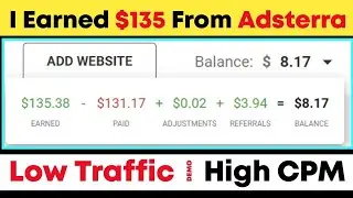 How I Earned $135 From Adsterra | Earn Money From Adsterra | Adsterra Earing Method