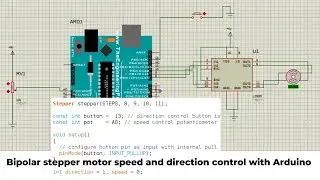 How to Use Stepper Motor with Arduino in Proteus - Bipolar Stepper Motor Control With Direction Code
