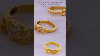 916 4 Grams Ring  Personalized E and J alphabet designer ring, where the heart studded with diamonds
