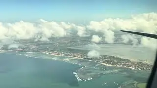 Take off Singapore Airlines B787-10 DPS Bali airport