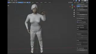 fixing clothes From MakeHuman in blender using the Inflate tool part 2
