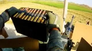 50 Cal Firing At Treeline