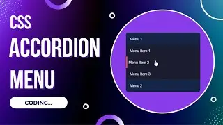 Pure css accordion menu | CSS tricks | CSS Programming