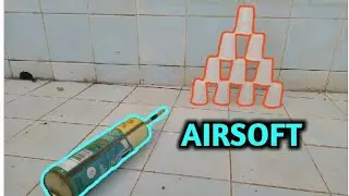 como fazer uma AIRSOFT com uma LATA de ALUMÍNIO !