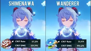 Ganyu Shimenawa's Reminiscence vs Wanderer's Troupe - Damage Comparison | Genshin Impact