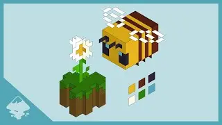 Pollination! | Minecraft Bee and Oxeye Daisy | Inkscape Speedart