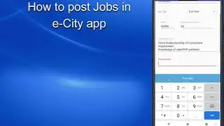 Job Posting in e City App by Infobytes
