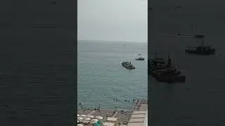 Сочи. Адлер. Чёрное море. Пляж. Краснодарский край. Отдых. 10 августа 2024 г.