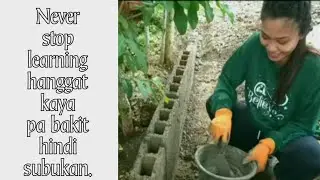 FILLING AND CEMENTING HALLOW BLOCKS😁|VLOG 2024