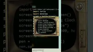Analog Clock | Python Turtle #python #pythoncoding #shorts