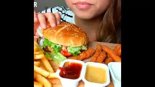 |ASMR| Asmr food eating😋😋|asmr food mukbang🍟🍔