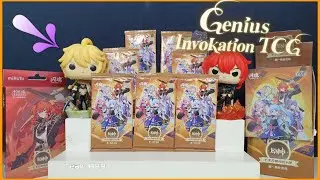 GENSHIN IMPACT GENIUS INVOKATION TCG! Part 2 Unboxing trading cards and Diluc starter pack