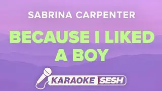 Sabrina Carpenter - because i liked a boy (Karaoke)