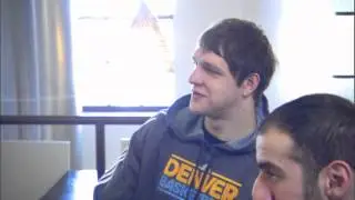 Timofey Mozgov sits and talks about New York.