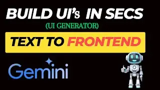 Gemini-UI-To-Code: How AI Develop Frontends in SECONDs for FREE|UI Generator #llm #ai