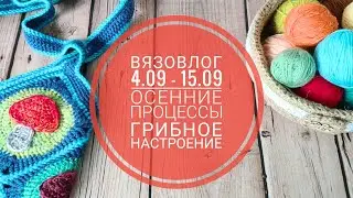 Вязовлог 4.09 - 15.09. Очень много грибов🍄🍄🍄. Расслабилась🙂 Вязание