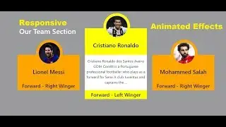 Responsive The Our Team Cards Section HTML5 and CSS3