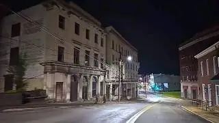 Brownsville, Pennsylvania at Night Drive Through