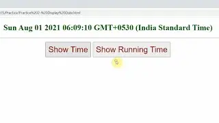 How to display a Date time in javascript | Display a running Date time | By Akhilesh