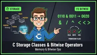 C Storage Classes & Bitwise Operators 💾| auto, static, extern & Bitwise