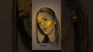 Rajoute un effet lumineux à tes dessins 🤩 #drawing #lighteffect #portrait #photoshop @LeahHalton