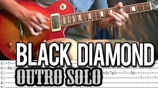 Kiss - Black Diamond Outro Solo Lesson (With Tab)