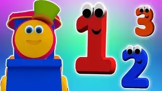 Bob Número tren | 3D Cartoon para los niños | video educativo | Compilación | Bob Number Train