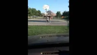Jake & I playin basketball
