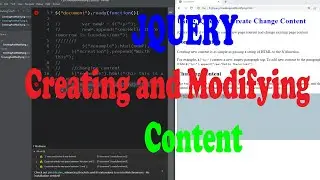 JQUERY TUTORIALS - CREATING AND MODIFYING CONTENT #3