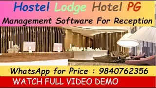 Hotel,  PG & Hostel room booking and Management software Demo| PHP projects for beginners in Tamil