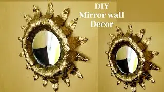 DIY Wall Mirror Decor // Easy Inexpensive Wall decor using paper!