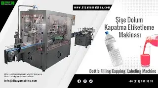 Şişe Dolum Kapatma Etiketleme Makinası - Bottle Filling Capping Labeling Machine