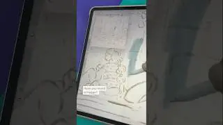 Drawing process in Procreate using my gouache brushes 