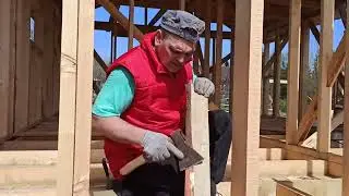 Черновой пол в каркасном доме . Как сделать пол своими руками ? Экономно , быстро  и просто !