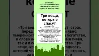 Три вещи, которые спасут