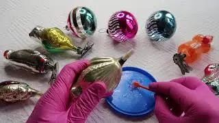 🎄Реставрируем трубочки елочных игрушек / 🎄eлочные игрушки СССР / винтажные