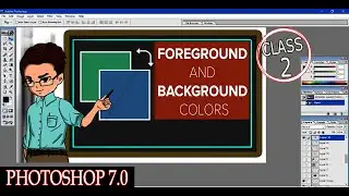 Foreground and Background Colors in Adobe Photoshop 7.0.