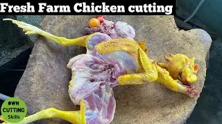 Fresh Farm chicken cutting skills | Poultry Chicken Cutting Skills | own cutting skills